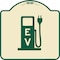 Signmission Ev Electric Vehicle Charging Station Heavy-Gauge Aluminum Sign, 18" x 18", TG-1818-24090 A-DES-TG-1818-24090 - alternate 1